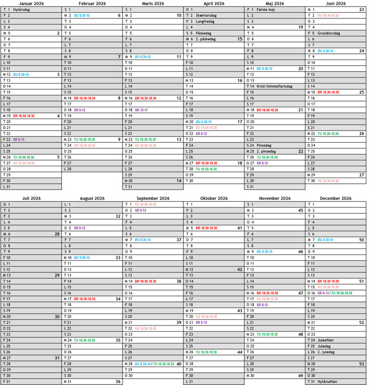 politisk kalender 2026