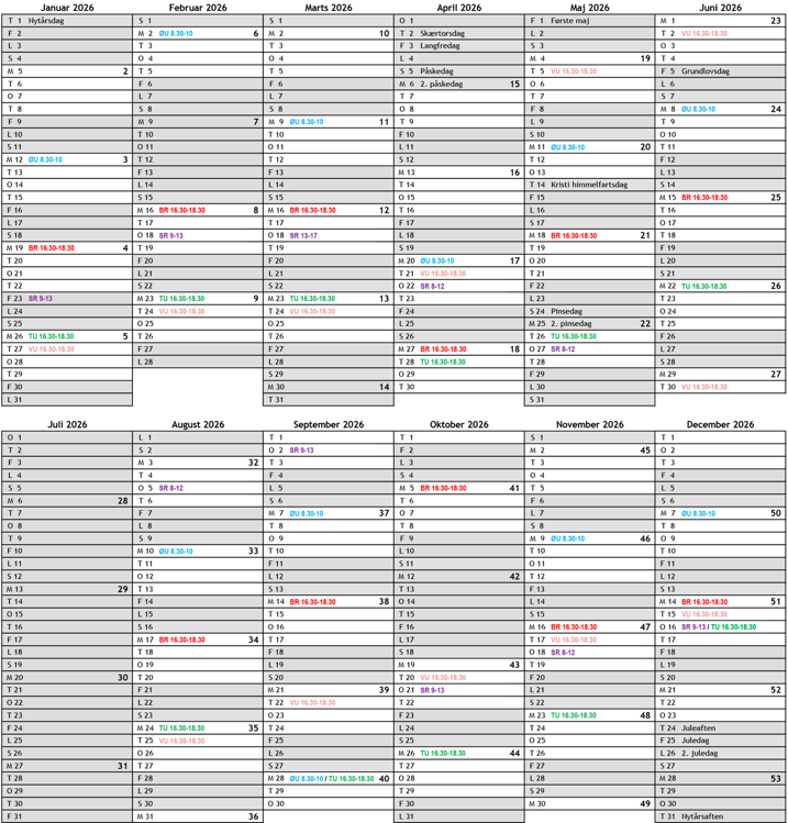 Overblik over alle politiske møder i 2026